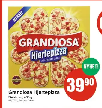Spar Grandiosa Hjertepizza tilbud
