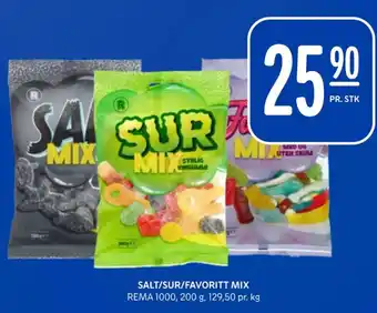 Rema 1000 SALT/SUR/FAVORITT MIX tilbud