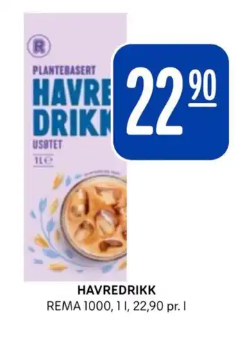 Rema 1000 HAVREDRIKK tilbud