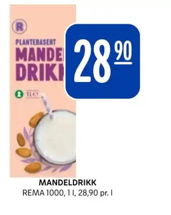 Rema 1000 MANDELDRIKK tilbud