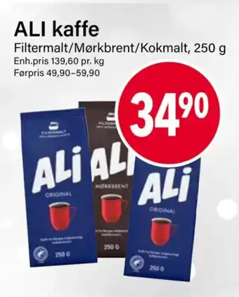 Nærbutikken ALI kaffe tilbud