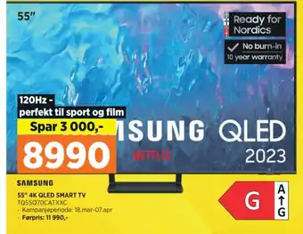 POWER SAMSUNG 55" 4K QLED SMART TV tilbud
