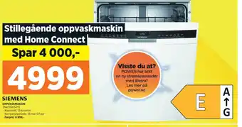 POWER SIEMENS OPPVASKMASKIN tilbud
