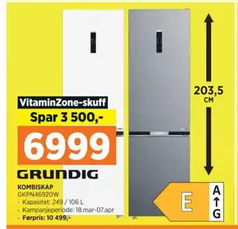 POWER KOMBISKAP GKPN46920W tilbud