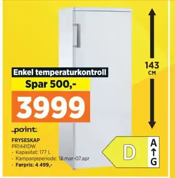 POWER FRYSESKAP PR1441DW tilbud