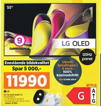 POWER 55" 4K OLED SMART TV OLED55B36LA tilbud