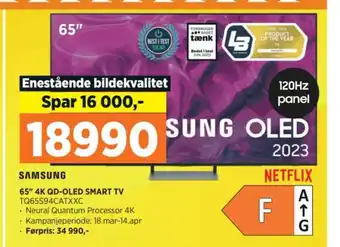 POWER 65" 4K QD-OLED SMART TV TQ65S94CATXXC tilbud