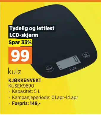 POWER KJØKKENVEKT tilbud