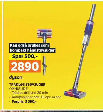 POWER TRÅDLØS STØVSUGER tilbud