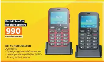 POWER 1881 4G MOBILTELEFON tilbud
