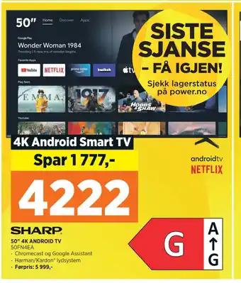 POWER 50 4K ANDROID TV tilbud