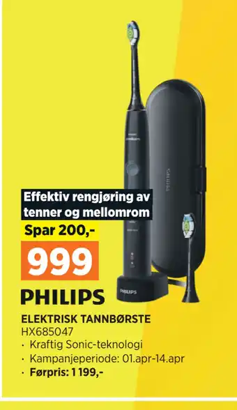 POWER ELEKTRISK TANNBØRSTE tilbud