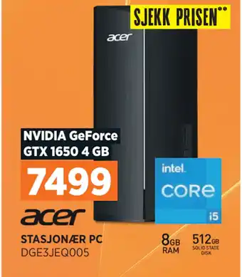 POWER STASJONÆR PC tilbud