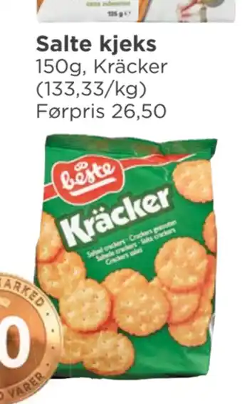 Meny Salte kjeks tilbud