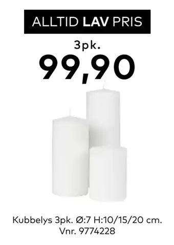 Skeidar Kubbelys 3pk tilbud