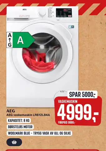 Skousen AEG vaskemaskin LR612L84A tilbud