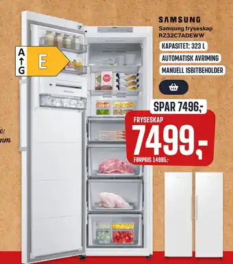 Skousen Samsung fryseskap RZ32C7ADEWW tilbud