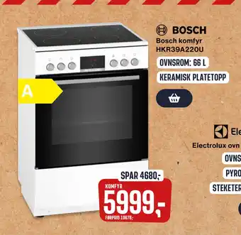 Skousen Bosch komfyr HKR39A220U tilbud