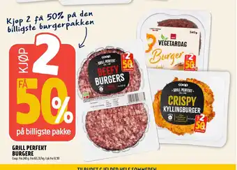Coop Prix GRILL PERFEKT BURGERE tilbud