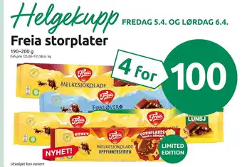 Joker Freia storplater tilbud