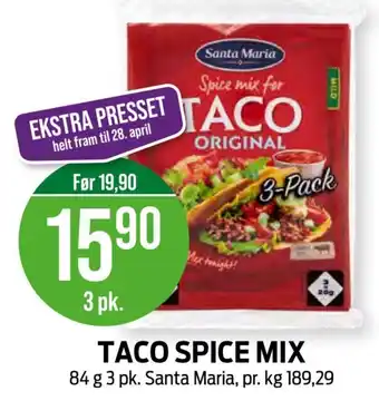 Kiwi TACO SPICE MIX tilbud