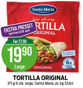 Kiwi TORTILLA ORIGINAL tilbud