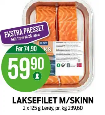 Kiwi LAKSEFILET M/SKINN tilbud