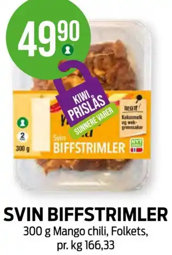 Kiwi SVIN BIFFSTRIMLER tilbud