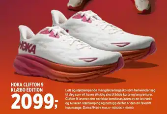 Sport 1 HOKA CLIFTON 9 KLÆBO EDITION tilbud