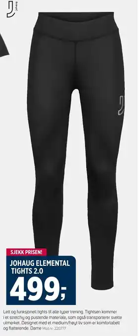 Sport 1 JOHAUG ELEMENTAL TIGHTS 2.0 tilbud