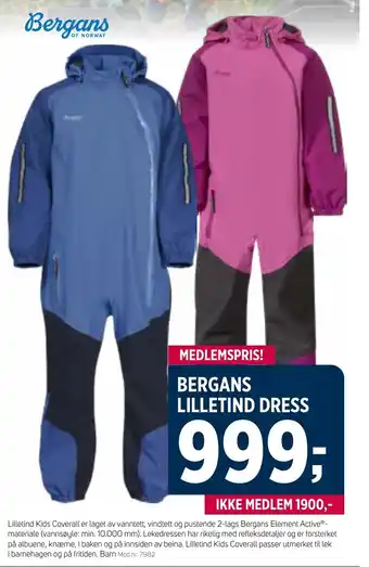 Sport 1 BERGANS LILLETIND DRESS tilbud