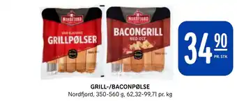 Rema 1000 GRILL-/BACONPØLSE tilbud