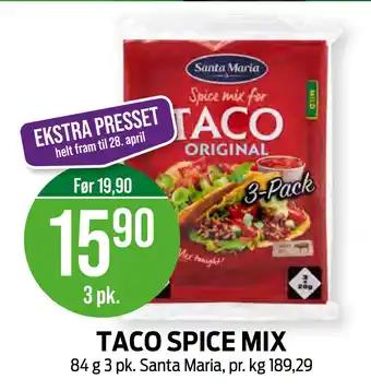 Kiwi TACO SPICE MIX tilbud