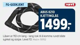 Sport 1 ABUS 8210 KJETTINGLÅS tilbud