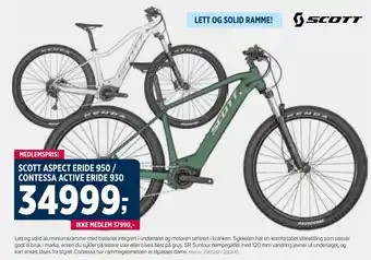 Sport 1 SCOTT ASPECT ERIDE 950/ CONTESSA ACTIVE ERIDE 930 tilbud