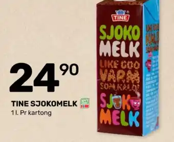 Coop Marked Tine sjokolademelk tilbud