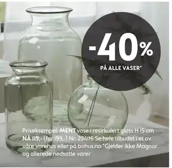 Bohus MENT vase tilbud