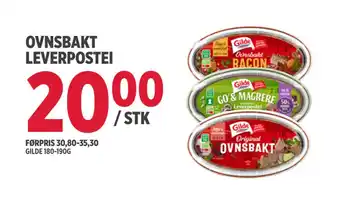 Jacobs OVNSBAKT LEVERPOSTEI tilbud
