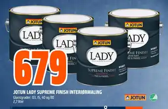 Obs Bygg JOTUN LADY SUPREME FINISH INTERIØRMALING tilbud