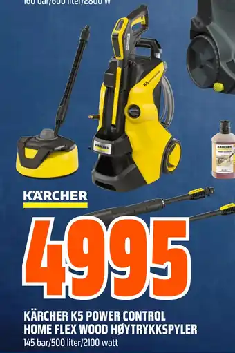 Obs Bygg KÄRCHER K5 POWER CONTROL HOME FLEX WOOD HØYTRYKKSPYLER tilbud
