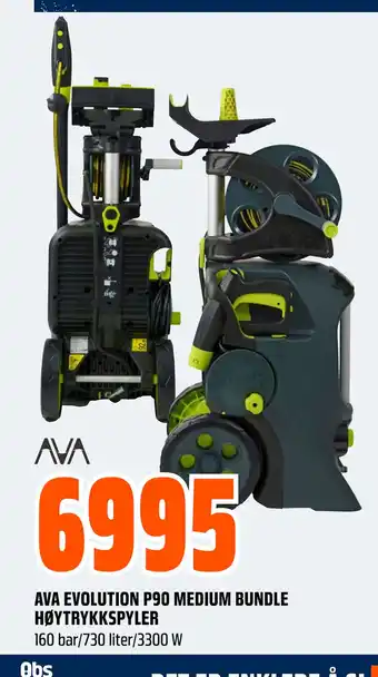 Obs Bygg AVA EVOLUTION P90 MEDIUM BUNDLE HØYTRYKKSPYLER tilbud