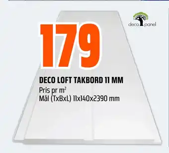 Obs Bygg DECO LOFT TAKBORD 11 MM tilbud