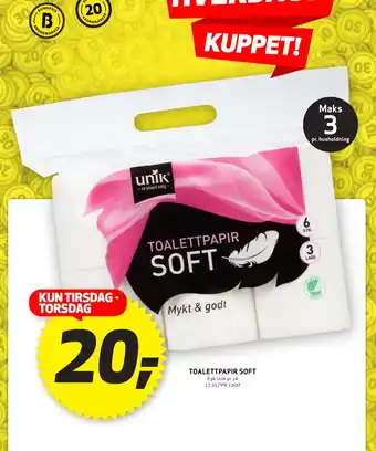 Bunnpris Toalettpapir Soft tilbud