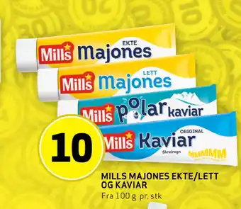 Bunnpris MILLS MAJONES EKTE/LETT OG KAVIAR tilbud