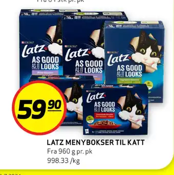 Bunnpris LATZ MENYBOKSER TIL KATT tilbud