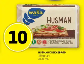 Bunnpris Husman Knekkebrød tilbud