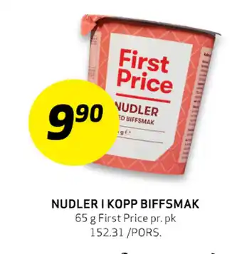 Bunnpris NUDLER I KOPP BIFFSMAK tilbud