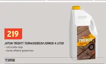 Montér JOTUN TREBITT TERRASSEBEISFJERNER 4 LITER tilbud