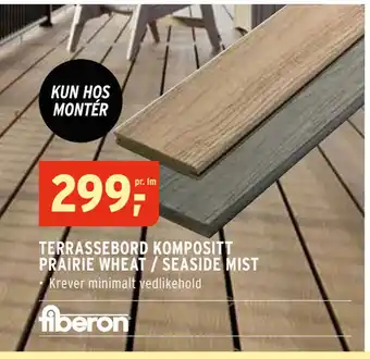 Montér TERRASSEBORD KOMPOSITT PRAIRIE WHEAT / SEASIDE MIST tilbud