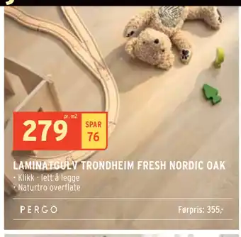 Montér LAMINATGULV TRONDHEIM FRESH NORDIC OAK tilbud